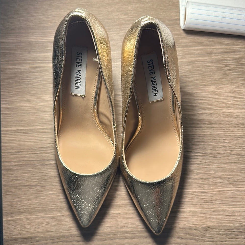Gold Metallic Steve Madden Heels